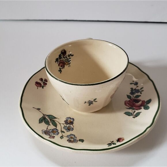 Old Abbey Sprays Cup and Saucer Made in Saar Basin - Picture 4 of 11